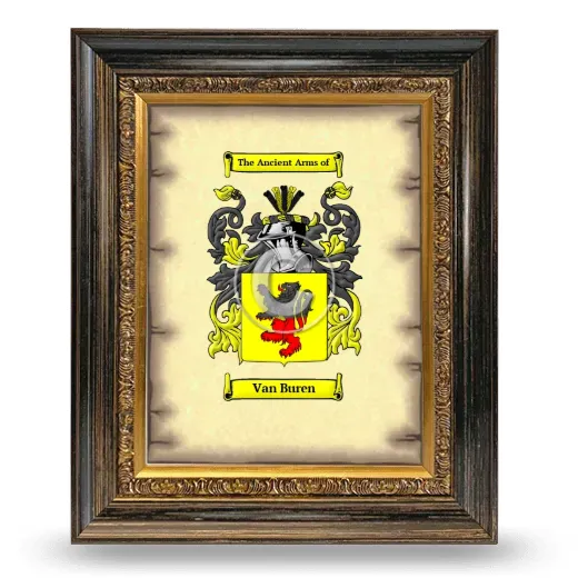 Van Buren Coat of Arms Framed - Heirloom