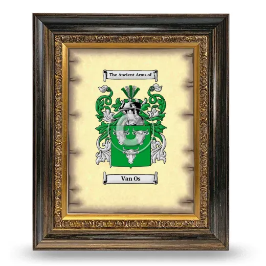 Van Os Coat of Arms Framed - Heirloom