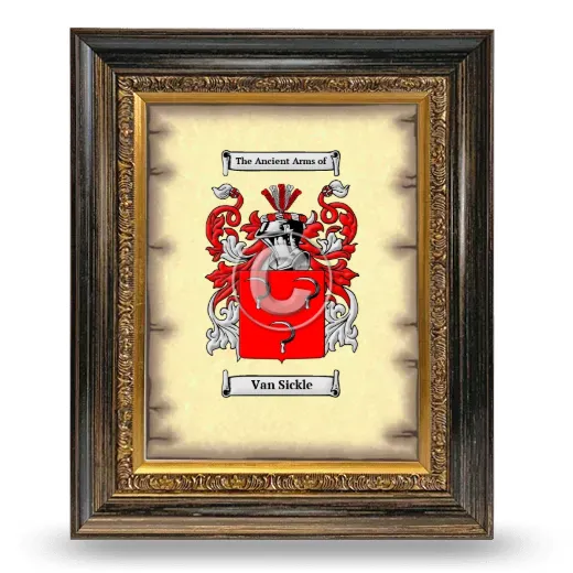 Van Sickle Coat of Arms Framed - Heirloom