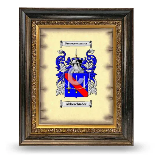 Abberchirder Coat of Arms Framed - Heirloom