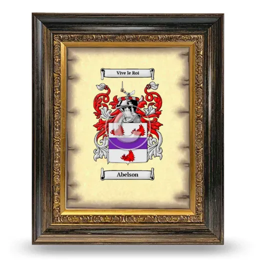 Abelson Coat of Arms Framed - Heirloom