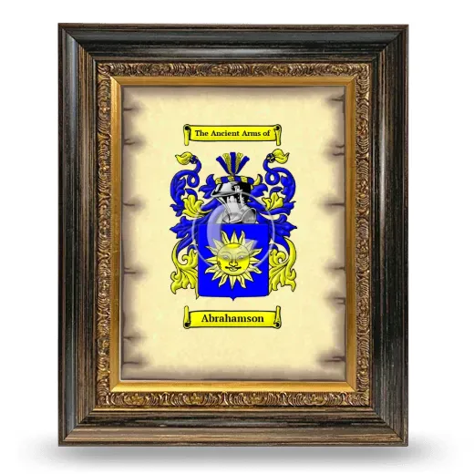 Abrahamson Coat of Arms Framed - Heirloom