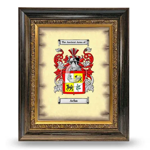 Acha Coat of Arms Framed - Heirloom