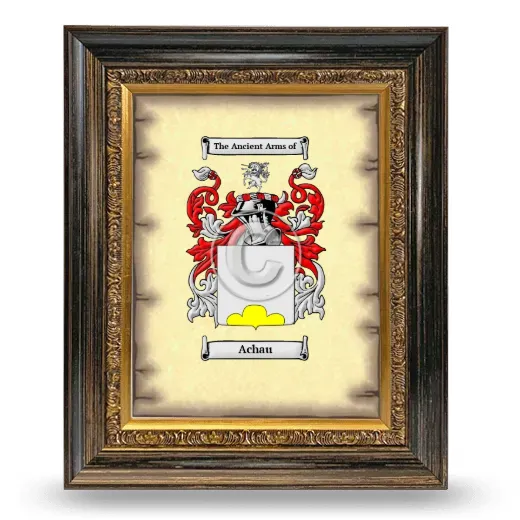 Achau Coat of Arms Framed - Heirloom