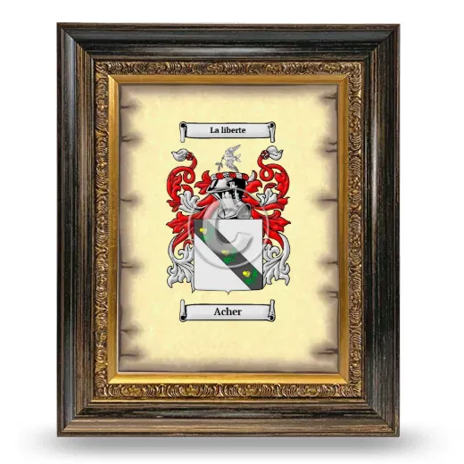 Acher Coat of Arms Framed - Heirloom