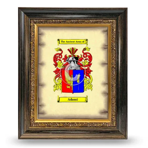 Adami Coat of Arms Framed - Heirloom