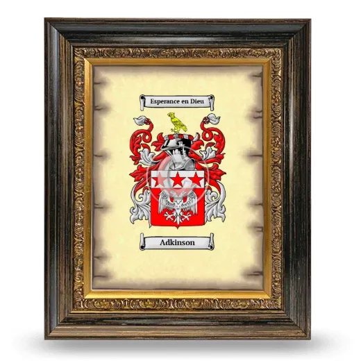 Adkinson Coat of Arms Framed - Heirloom
