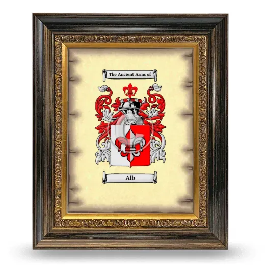 Alb Coat of Arms Framed - Heirloom