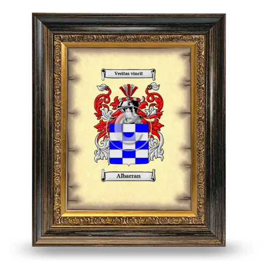Albarran Coat of Arms Framed - Heirloom