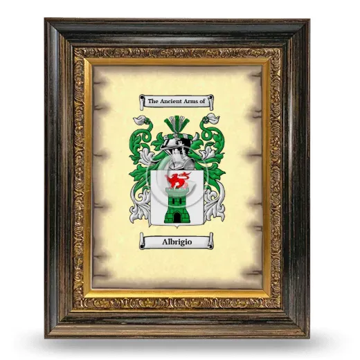 Albrigio Coat of Arms Framed - Heirloom
