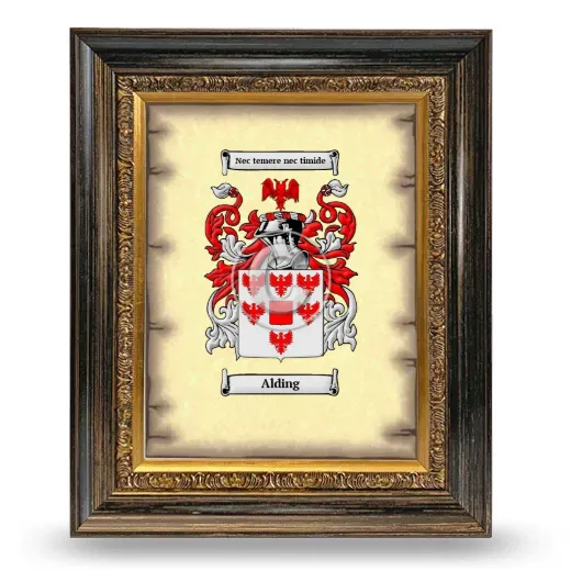 Alding Coat of Arms Framed - Heirloom
