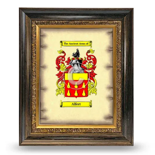 Alfert Coat of Arms Framed - Heirloom