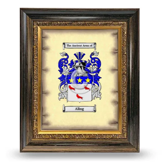 Aling Coat of Arms Framed - Heirloom