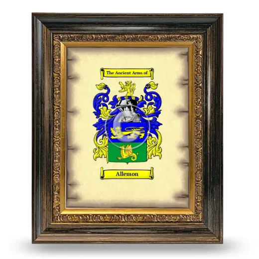Allemon Coat of Arms Framed - Heirloom