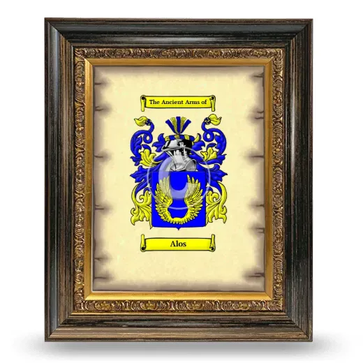 Alos Coat of Arms Framed - Heirloom