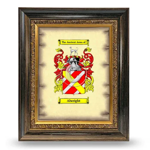 Alwright Coat of Arms Framed - Heirloom