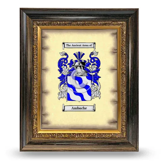 Ambache Coat of Arms Framed - Heirloom