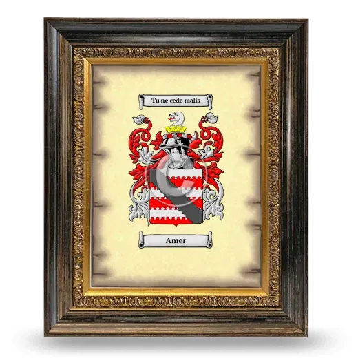 Amer Coat of Arms Framed - Heirloom