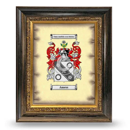 Amess Coat of Arms Framed - Heirloom