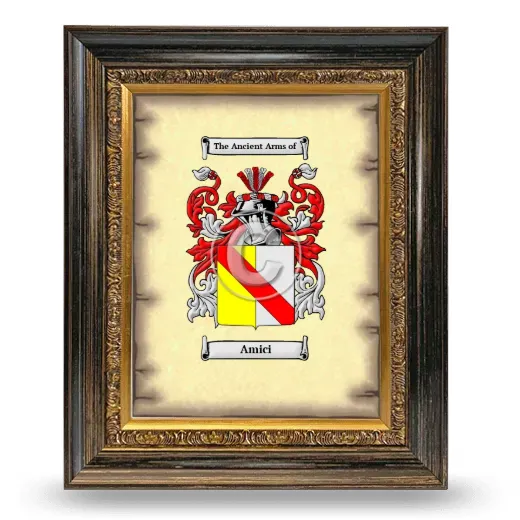 Amici Coat of Arms Framed - Heirloom