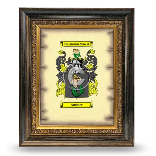 Ammer Coat of Arms Framed - Heirloom