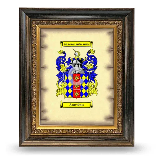 Antrobus Coat of Arms Framed - Heirloom