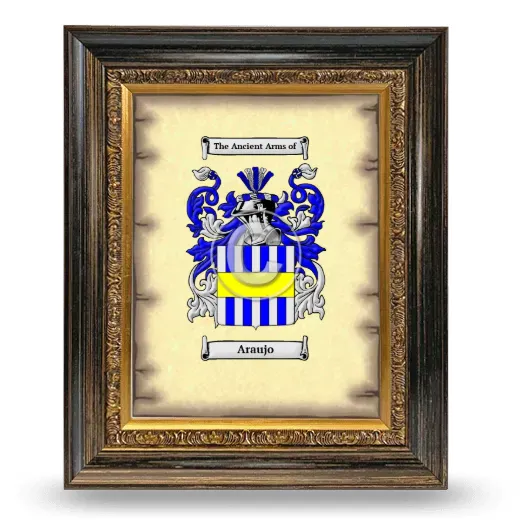 Araujo Coat of Arms Framed - Heirloom