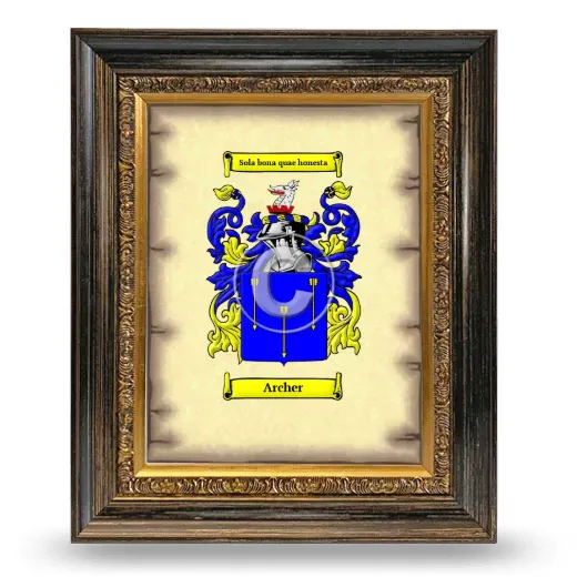Archer Coat of Arms Framed - Heirloom