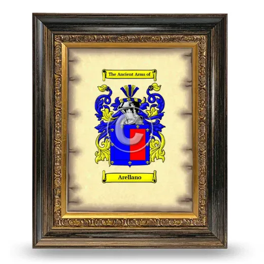 Arellano Coat of Arms Framed - Heirloom