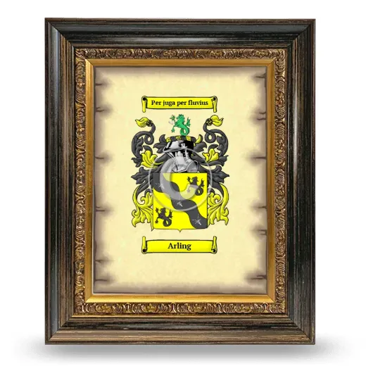 Arling Coat of Arms Framed - Heirloom