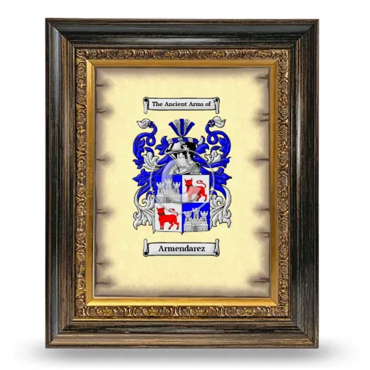 Armendarez Coat of Arms Framed - Heirloom