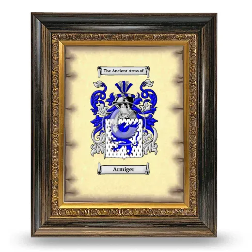Armiger Coat of Arms Framed - Heirloom
