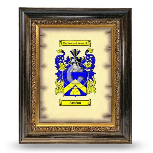 Arneau Coat of Arms Framed - Heirloom