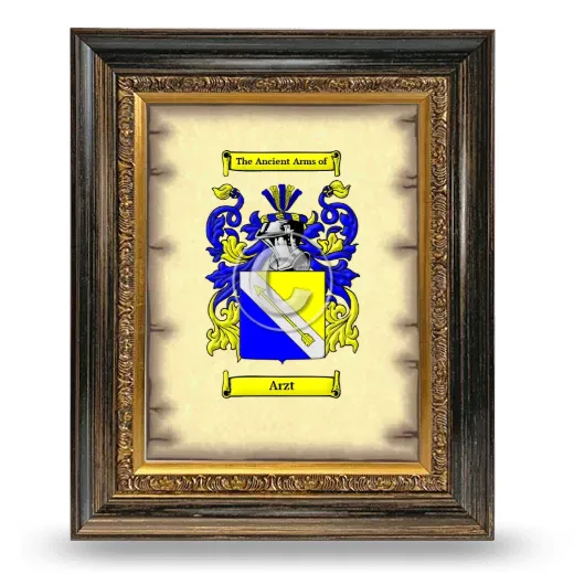 Arzt Coat of Arms Framed - Heirloom