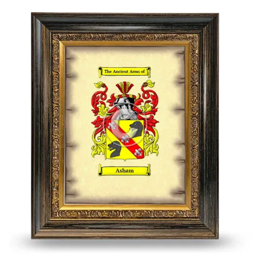 Asham Coat of Arms Framed - Heirloom