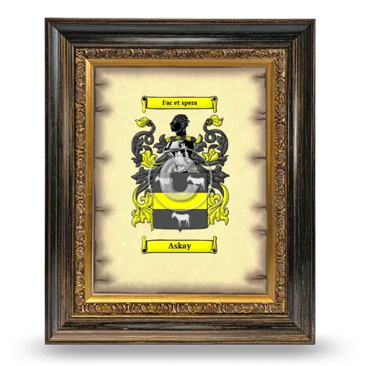 Askay Coat of Arms Framed - Heirloom