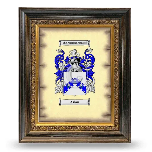 Aslan Coat of Arms Framed - Heirloom
