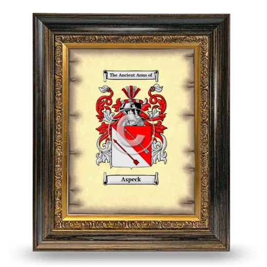 Aspeck Coat of Arms Framed - Heirloom