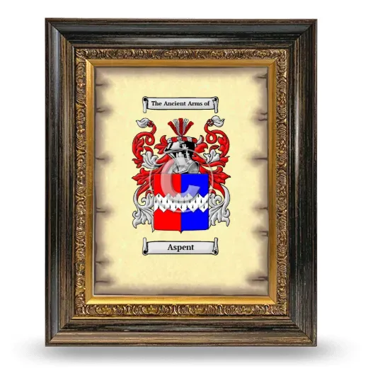 Aspent Coat of Arms Framed - Heirloom