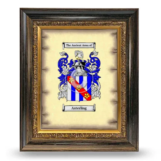 Asterling Coat of Arms Framed - Heirloom