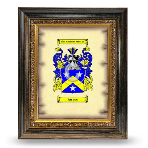 Au coc Coat of Arms Framed - Heirloom