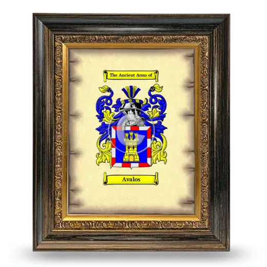 Avalos Coat of Arms Framed - Heirloom