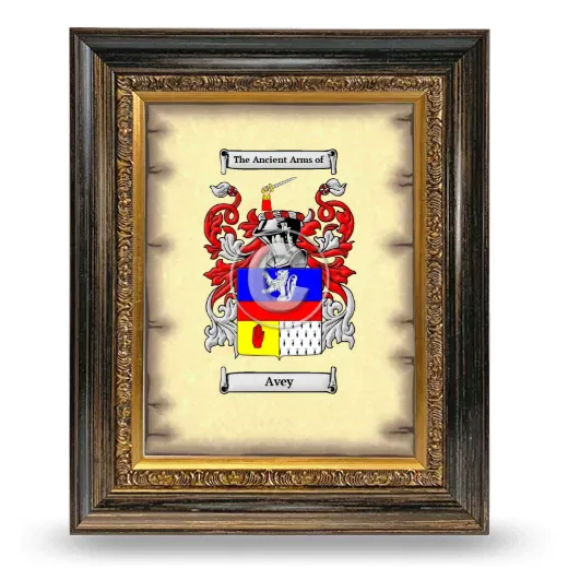 Avey Coat of Arms Framed - Heirloom