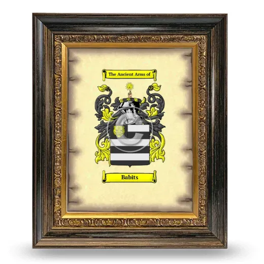Babits Coat of Arms Framed - Heirloom