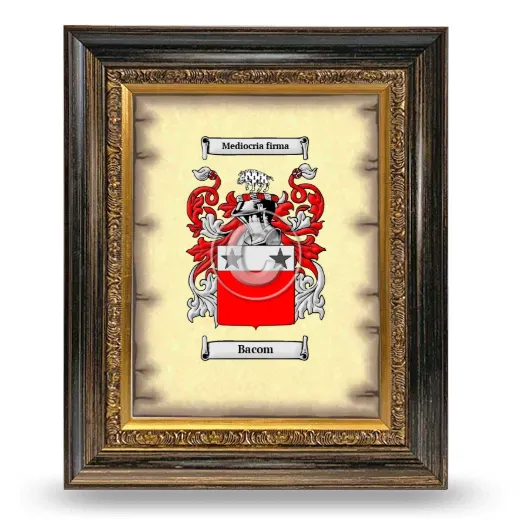 Bacom Coat of Arms Framed - Heirloom