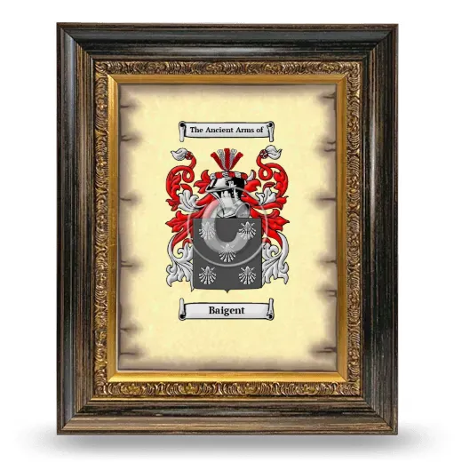 Baigent Coat of Arms Framed - Heirloom