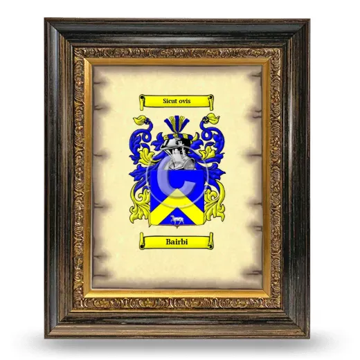 Bairbi Coat of Arms Framed - Heirloom