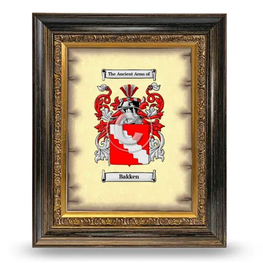 Bakken Coat of Arms Framed - Heirloom