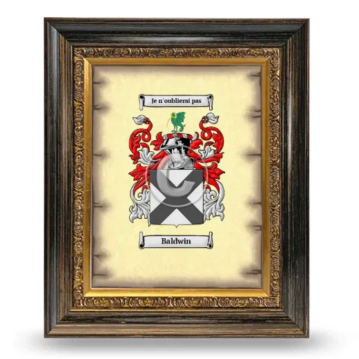 Baldwin Coat of Arms Framed - Heirloom