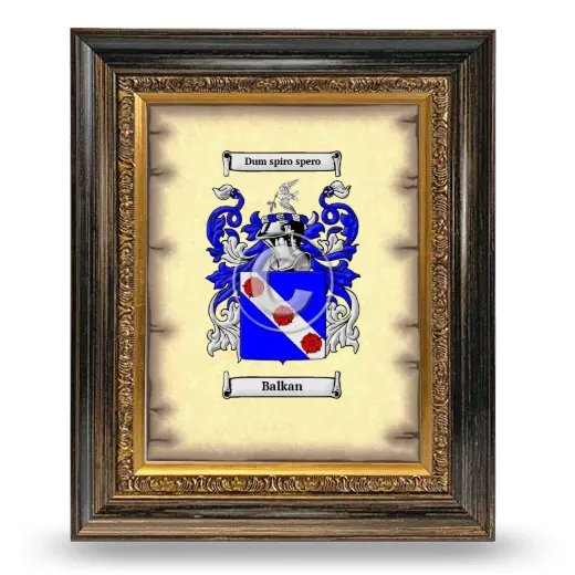 Balkan Coat of Arms Framed - Heirloom